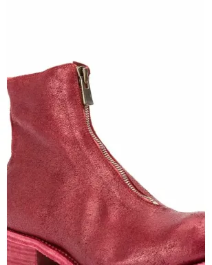 Guidi コーティングジップ付き アンクルブーツ - レッド - サムネイル2