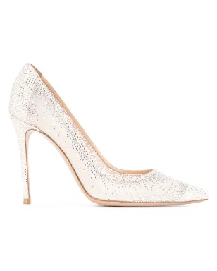 Gianvito Rossi Rania エンベリッシュド パンプス - ホワイト - サムネイル1