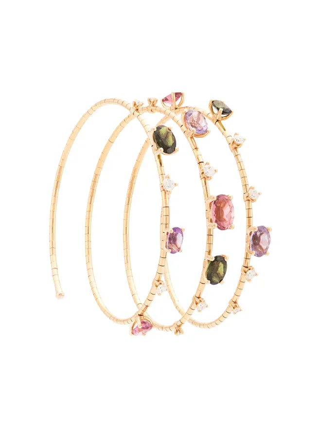 Mattia Cielo Mattia Cielo 18K ローズゴールド Rugiada ミックス宝石バングルの商品画像