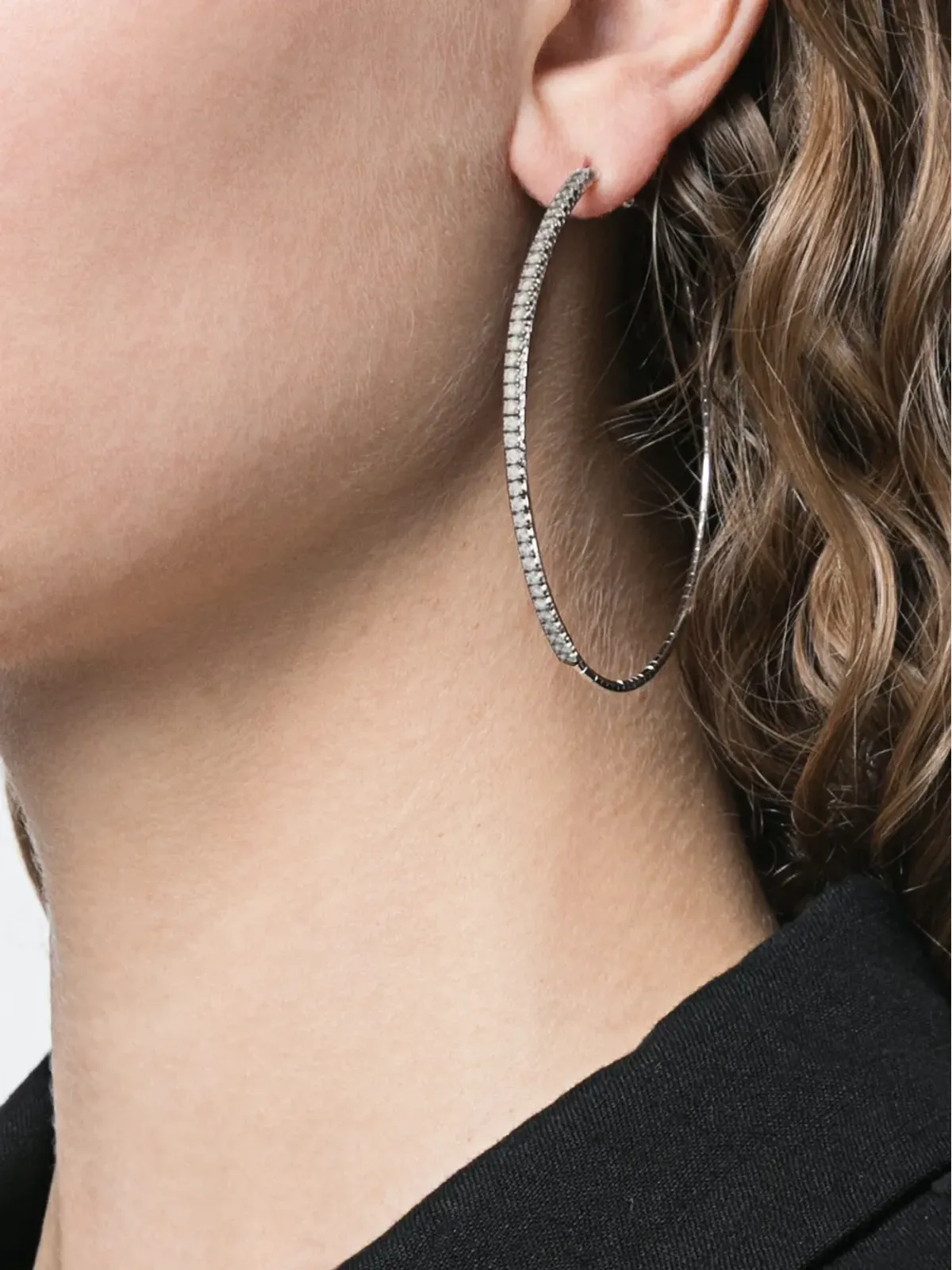 Mattia Cielo 18kt white gold diamond dangle earrings - 画像2