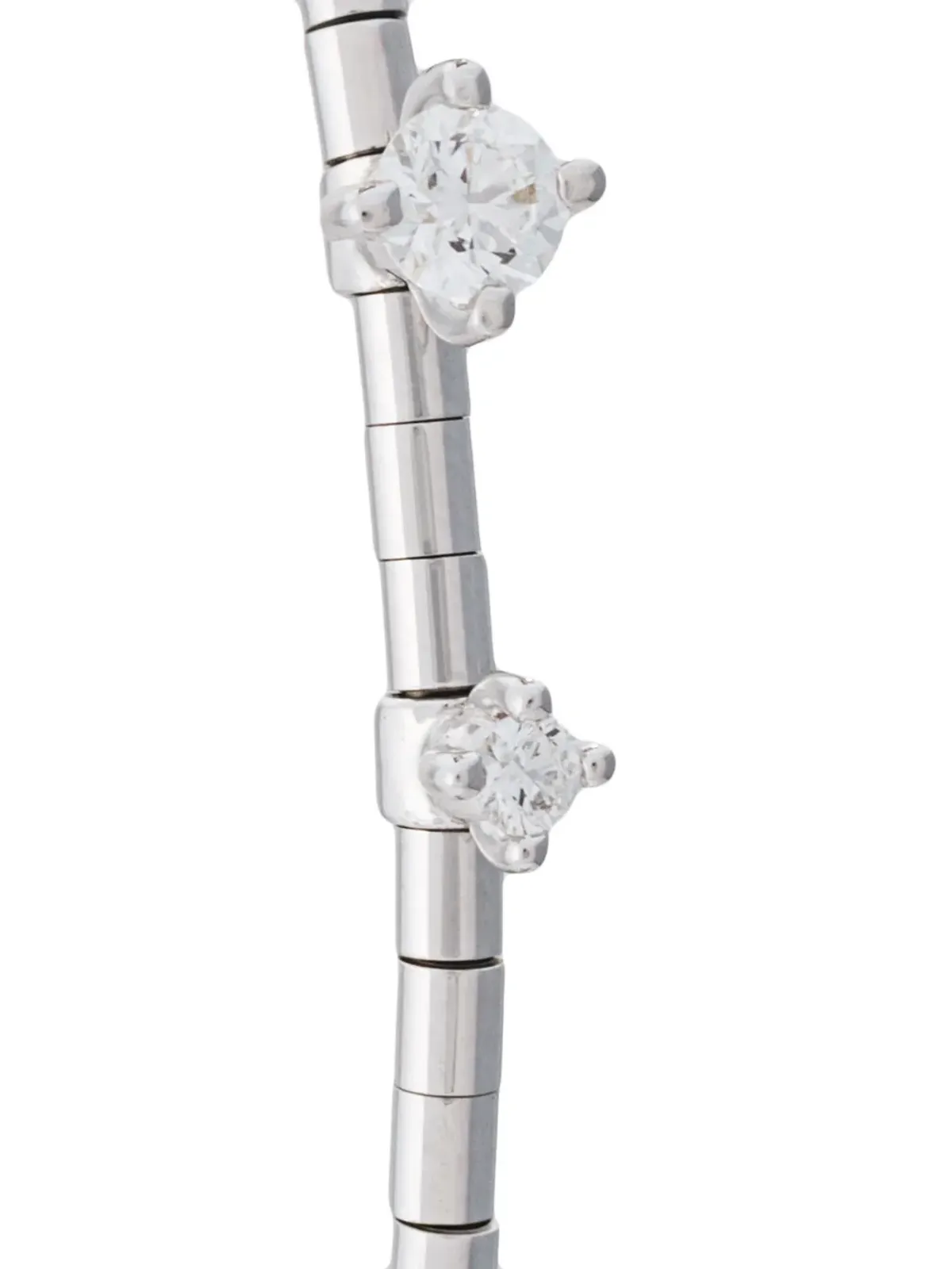 Mattia Cielo 18Kホワイトゴールド ダイヤモンド フープピアス - 画像3