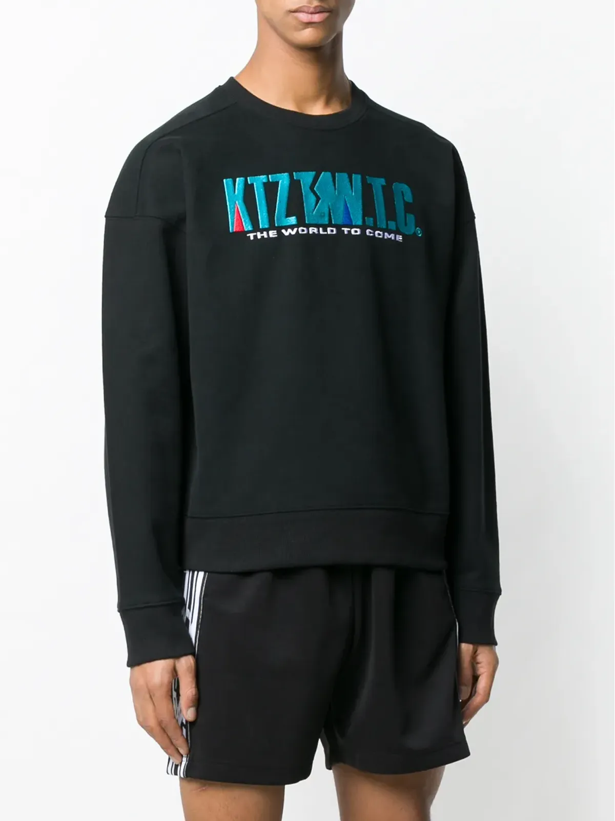 KTZ マウンテンレター刺繍スウェット - ブラック - 画像4