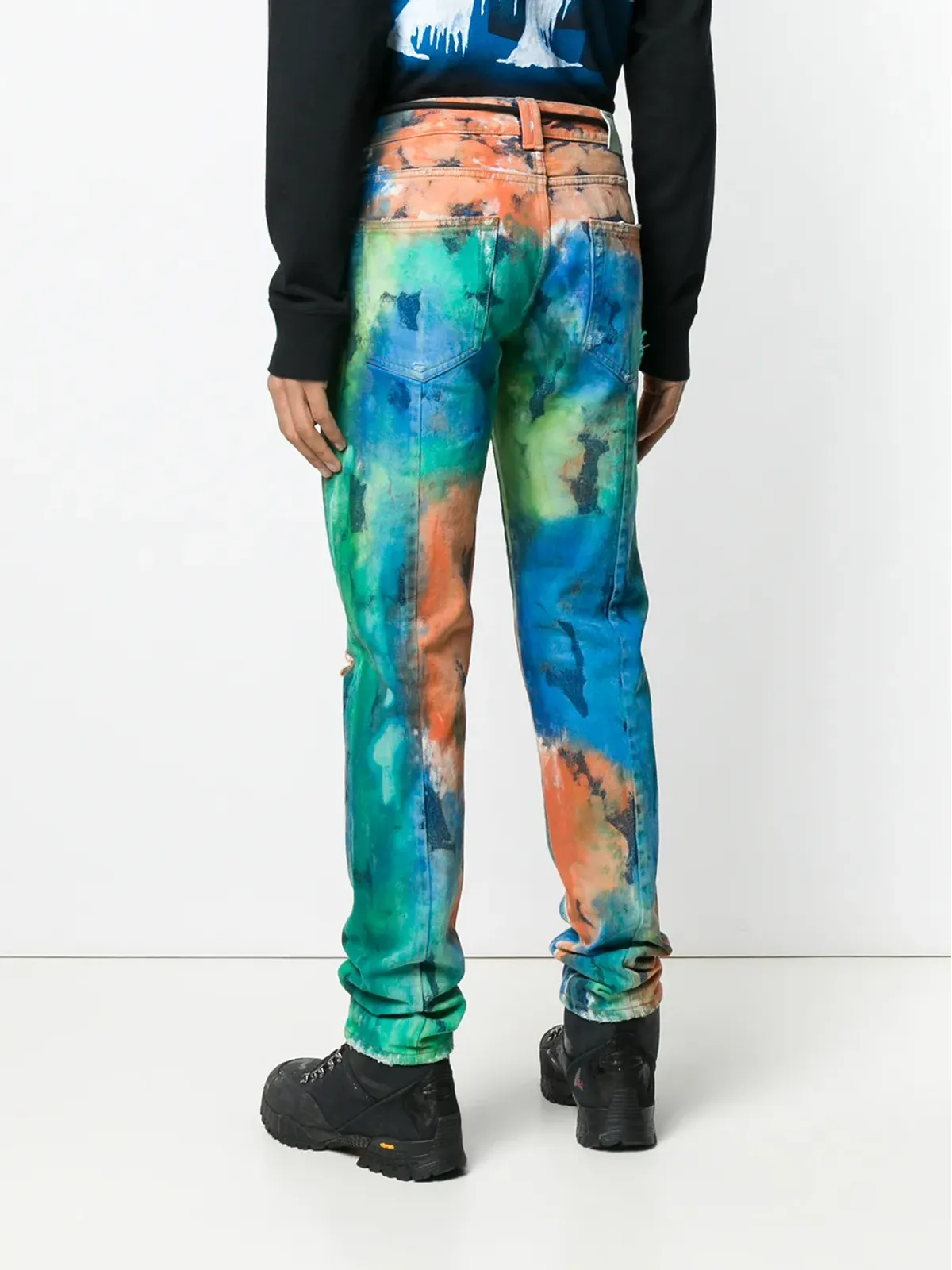 Off-White ペイントスプラッター加工ジーンズ - 画像4