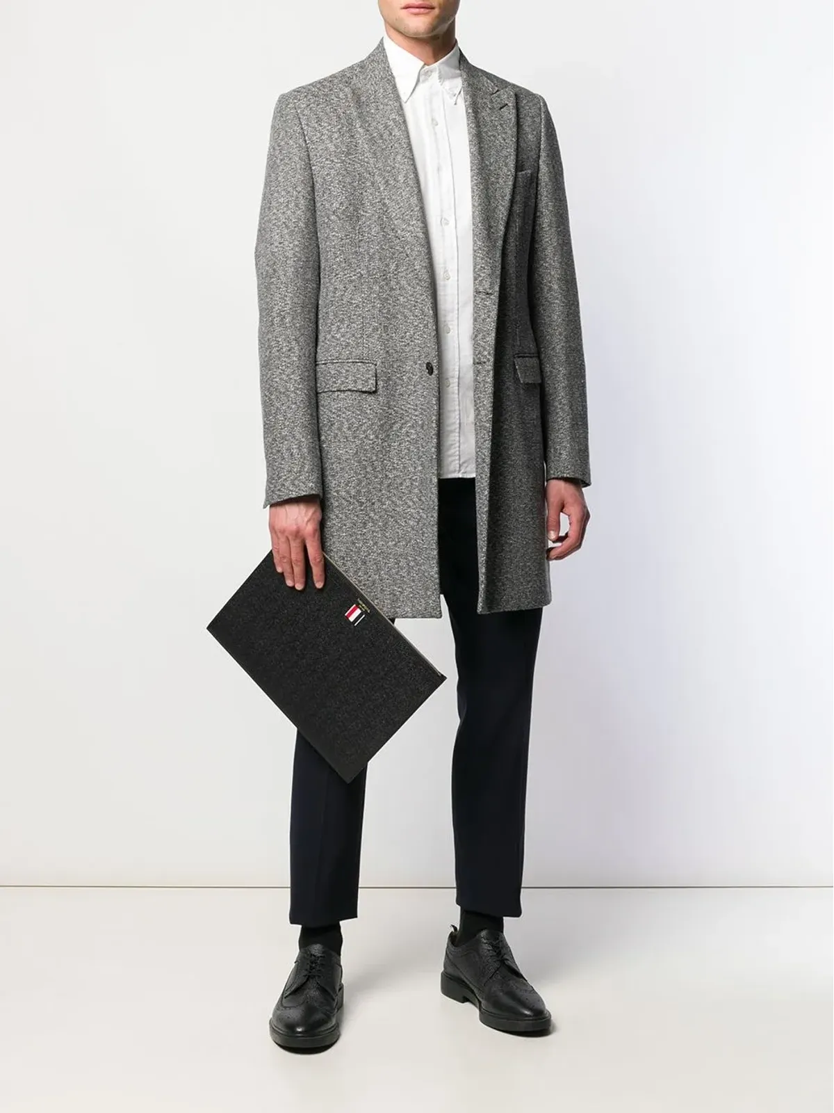 Thom Browne グログランリボン-トリム ポーチ - 画像2
