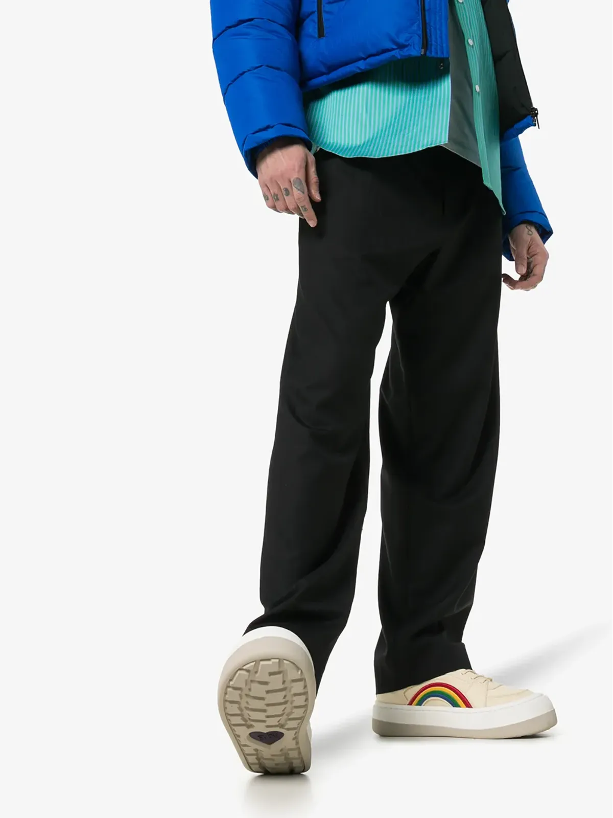 EYTYS sherbet Sonic rainbow embroidered canvas low-top sneakers - 画像2