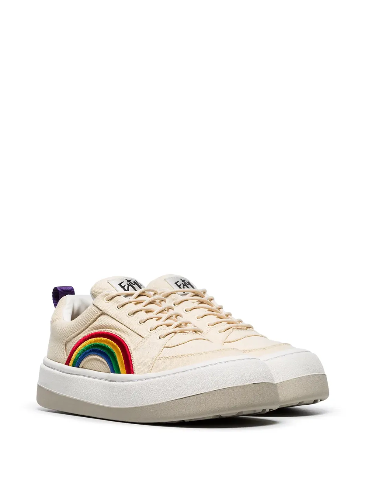 EYTYS sherbet Sonic rainbow embroidered canvas low-top sneakers - 画像3