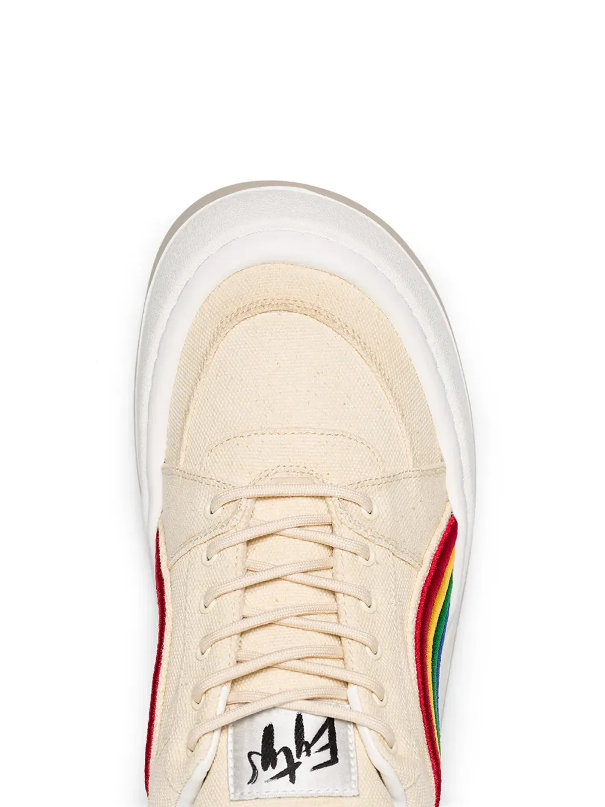 EYTYS sherbet Sonic rainbow embroidered canvas low-top sneakers - 画像4