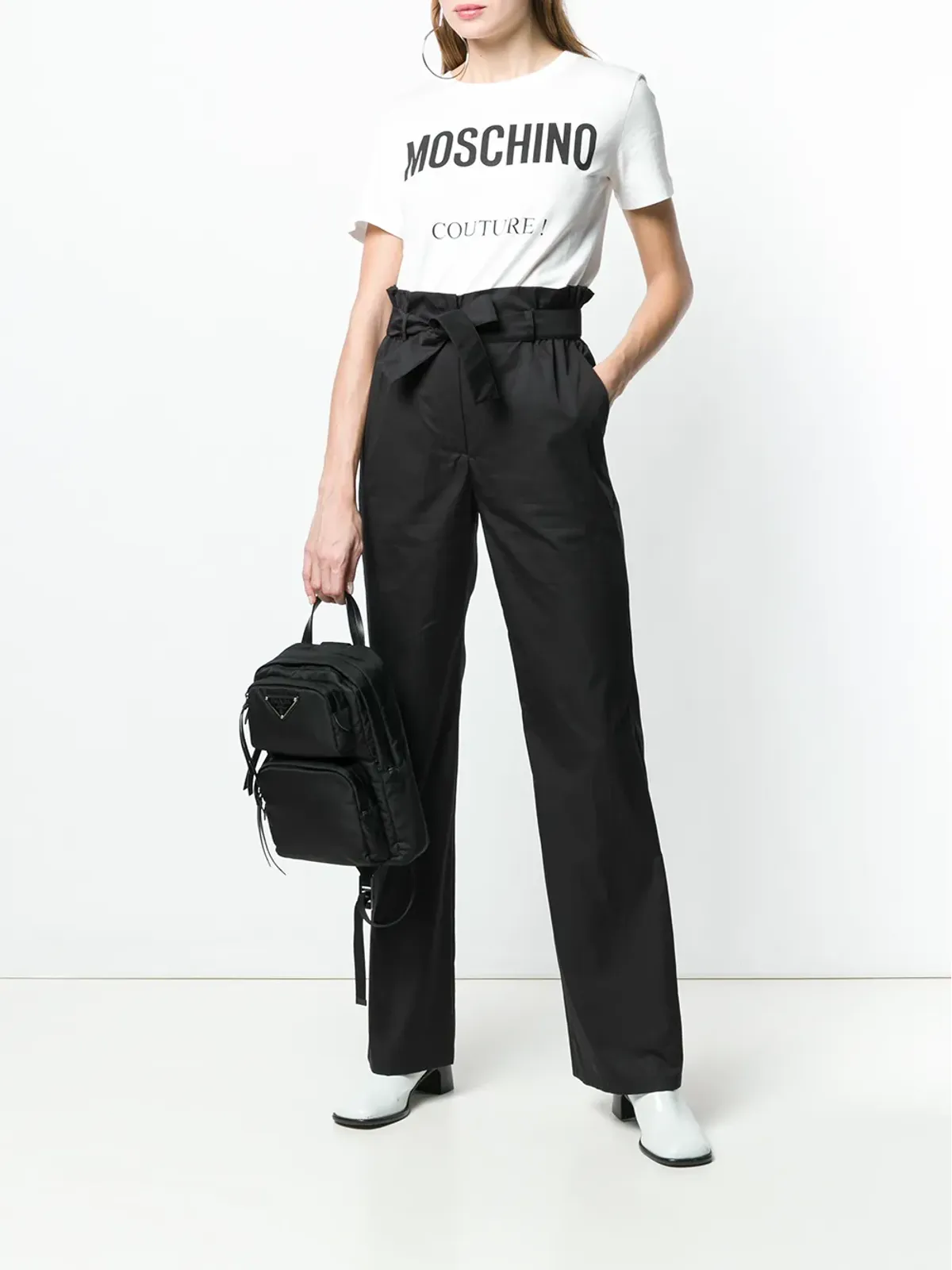 Moschino ハイウエストベルトパンツ - 画像2