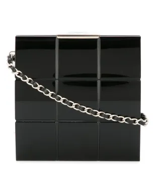 CHANEL ビンテージ 2002年 チョコバー クラッチバッグ - ブラック - サムネイル1