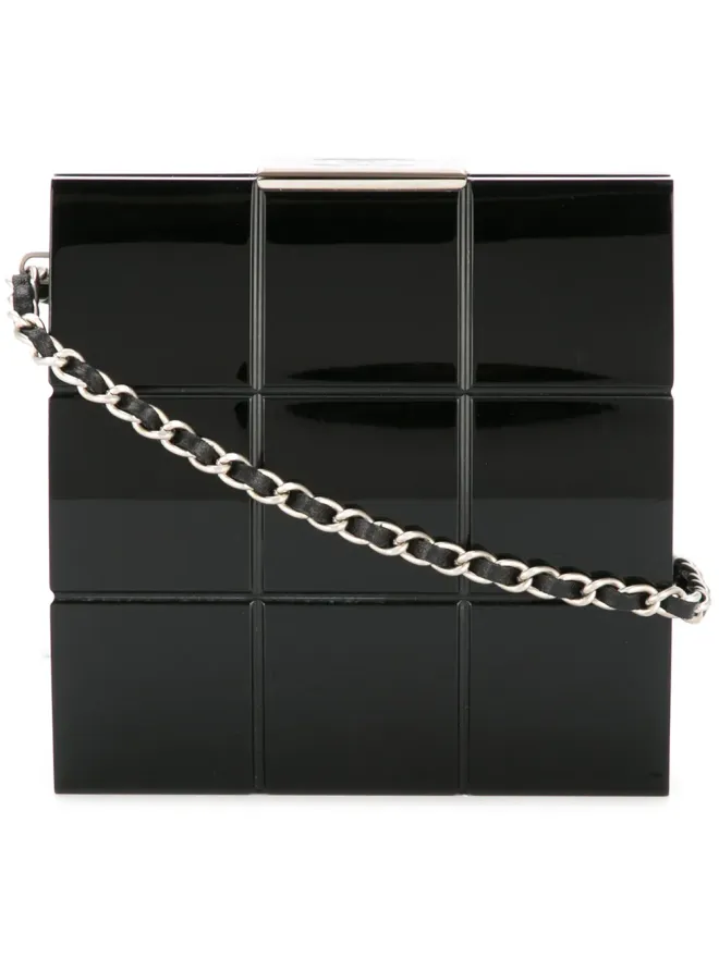 CHANEL Pre-Owned CHANEL ビンテージ 2002年 チョコバー クラッチバッグ - ブラックの商品画像