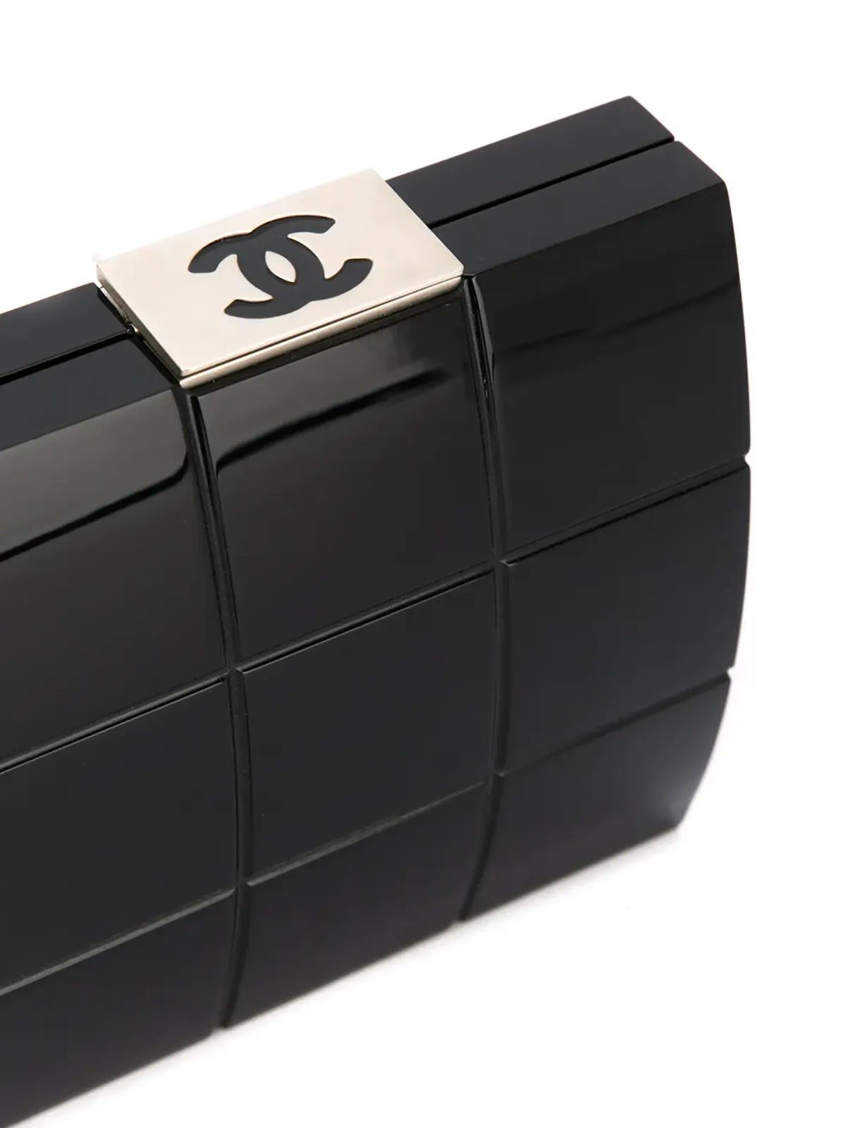CHANEL ビンテージ 2002年 チョコバー クラッチバッグ - ブラック - 画像4