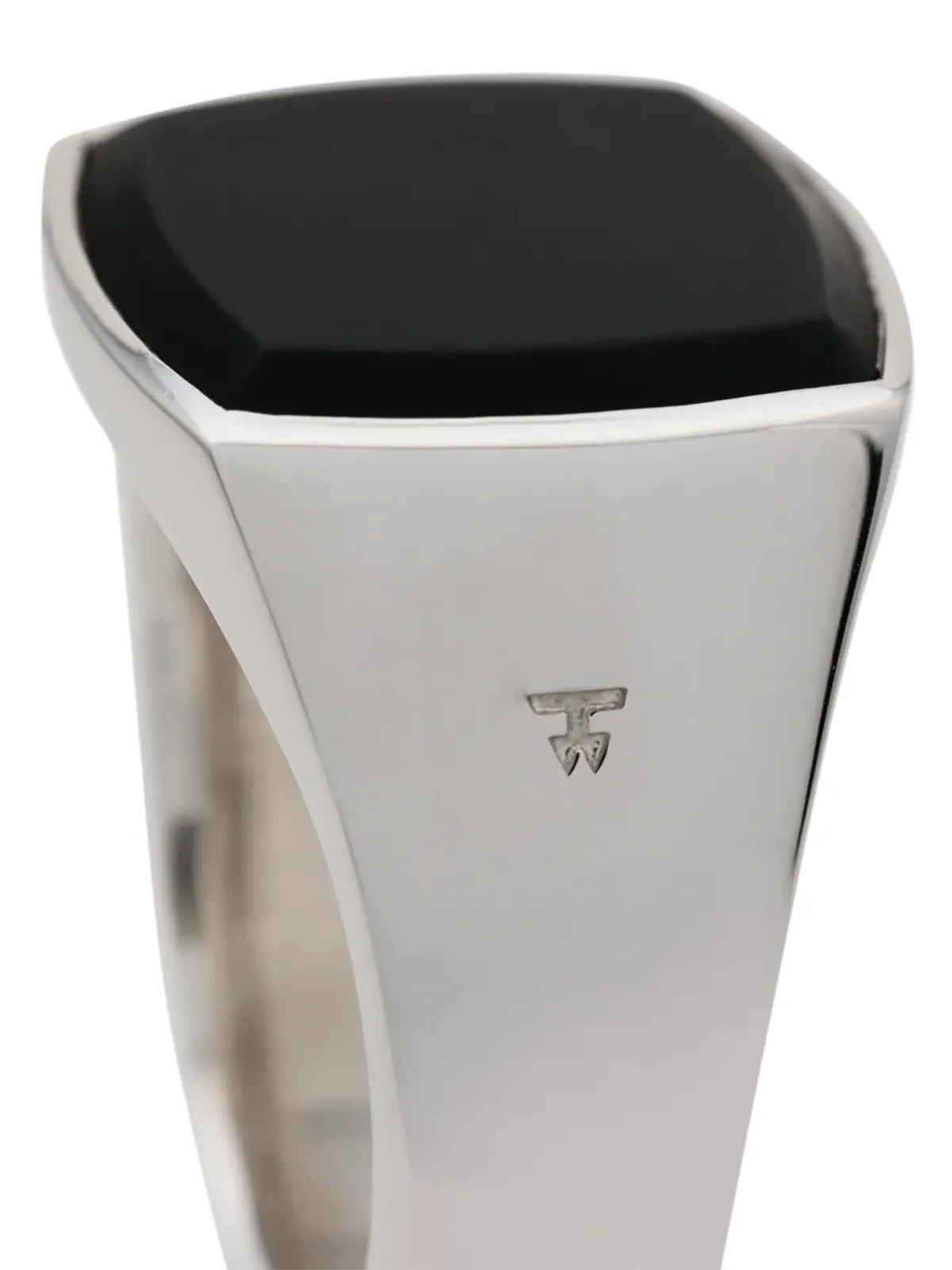 Tom Wood Cushion onyx sterling silver signet ring - 画像3