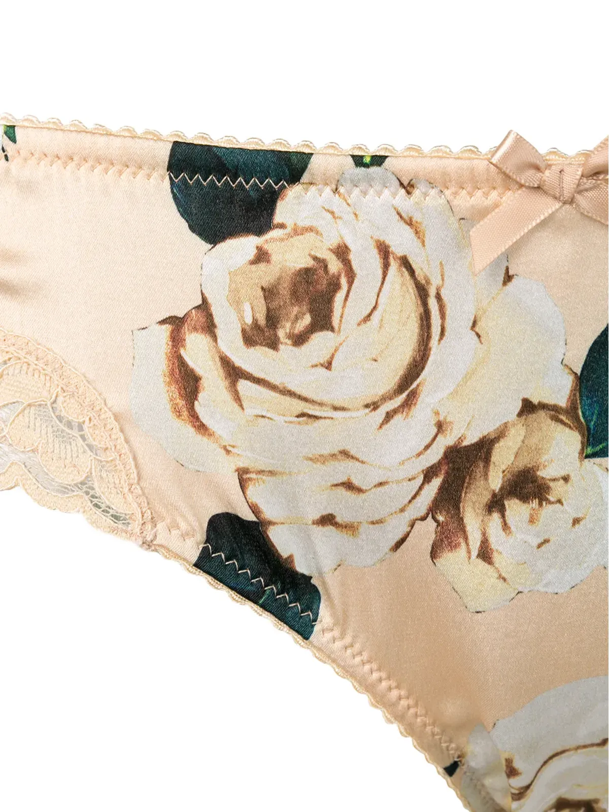 Dolce & Gabbana floral-print side-lace briefs - Brown - 画像3