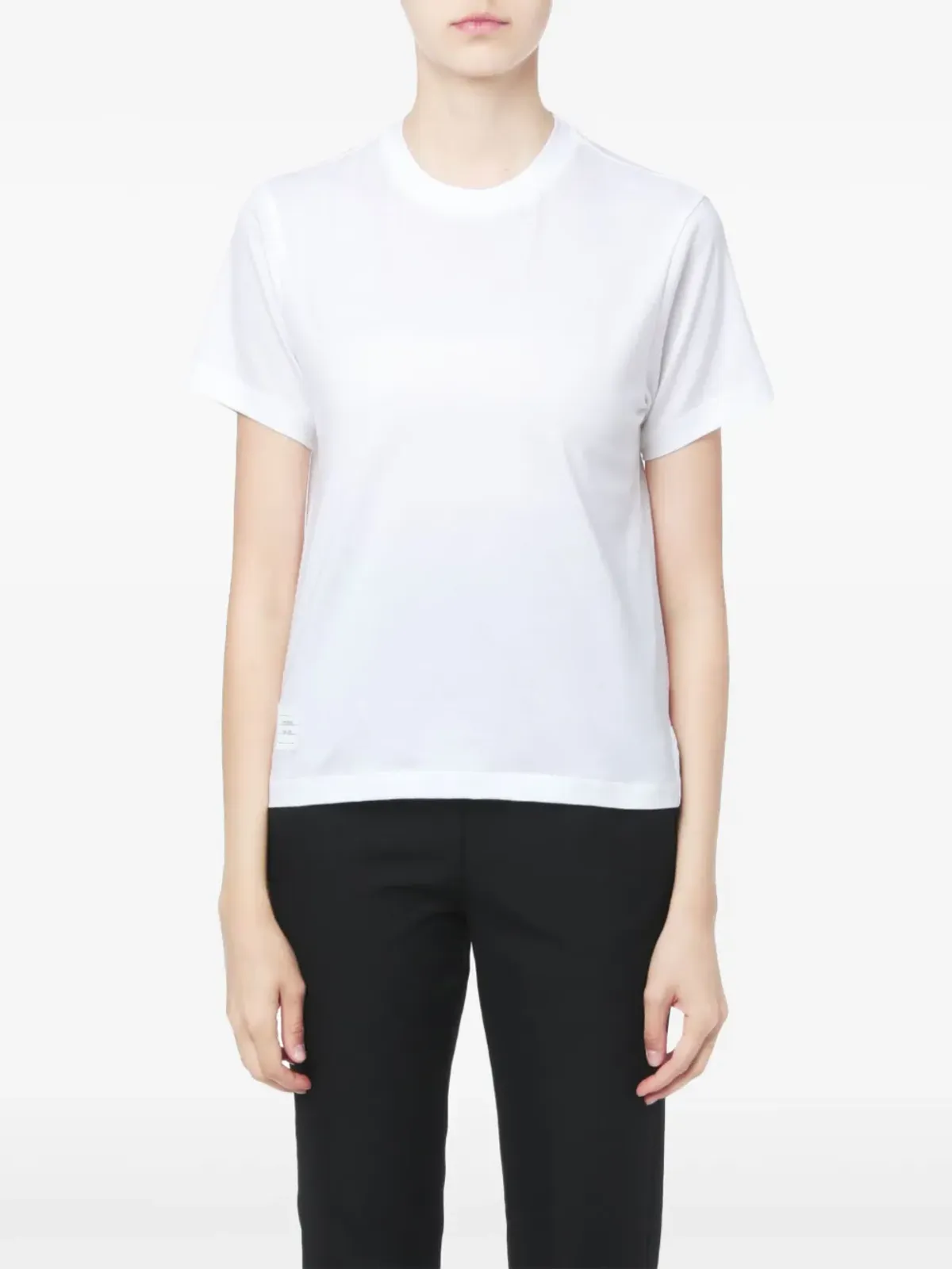 Thom Browne サイドスリット入りリラックスTシャツ（ホワイト） - 画像2
