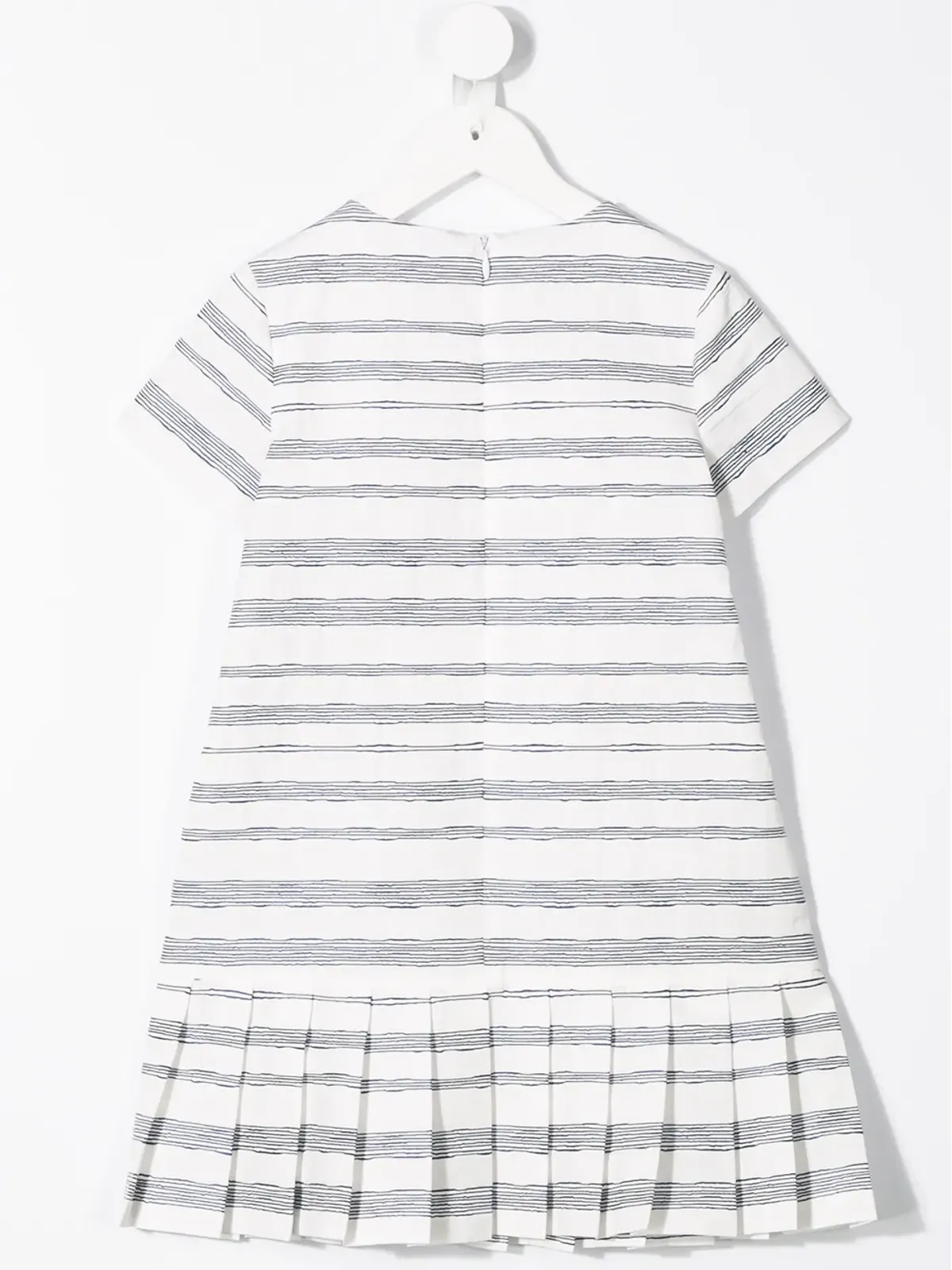 Il Gufo リボン付きストライプドレス - ホワイト - 画像2