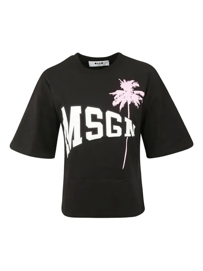 MSGM MSGM ロゴ パームツリー Tシャツの商品画像