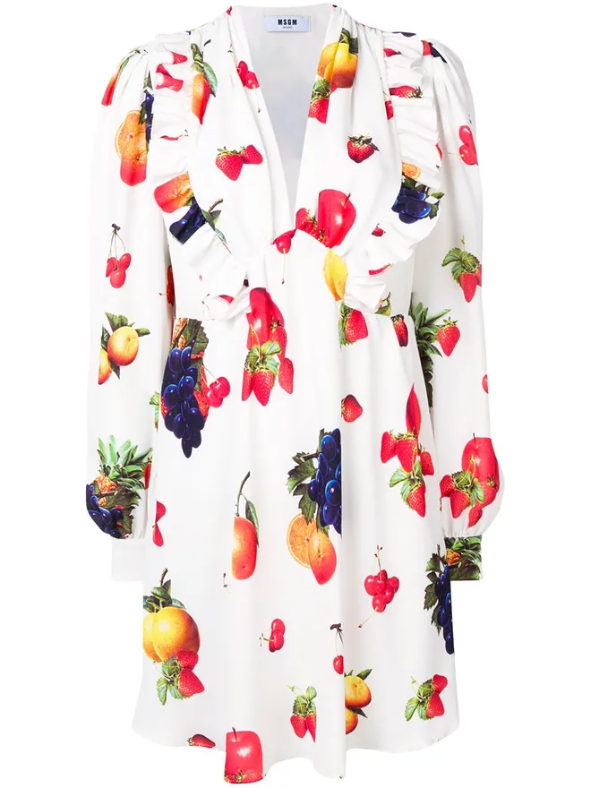 MSGM MSGM フルーツプリント ミディドレスの商品画像