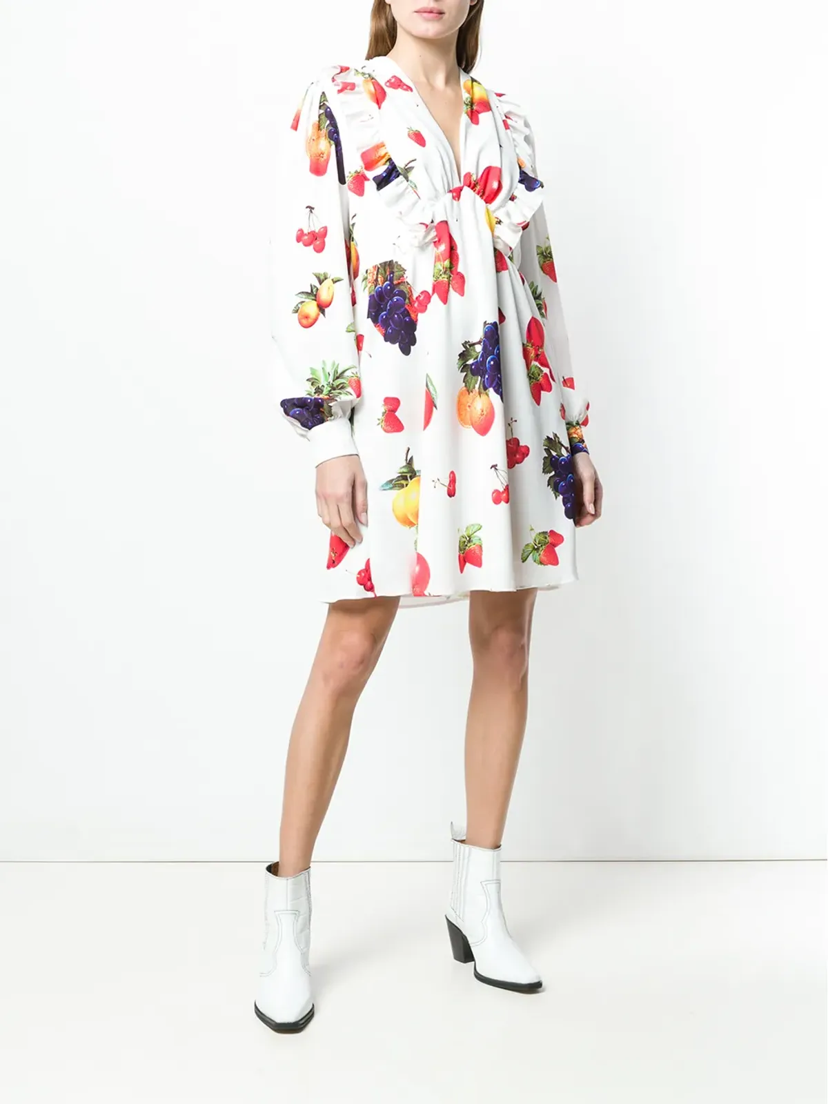 MSGM フルーツプリント ミディドレス - 画像2