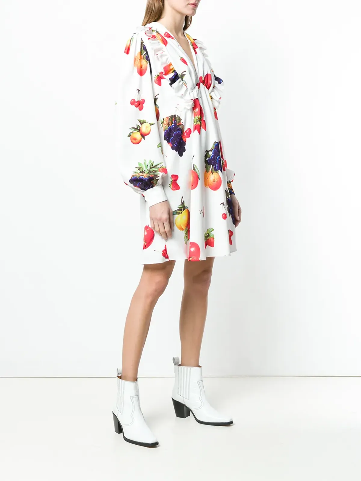 MSGM フルーツプリント ミディドレス - 画像3