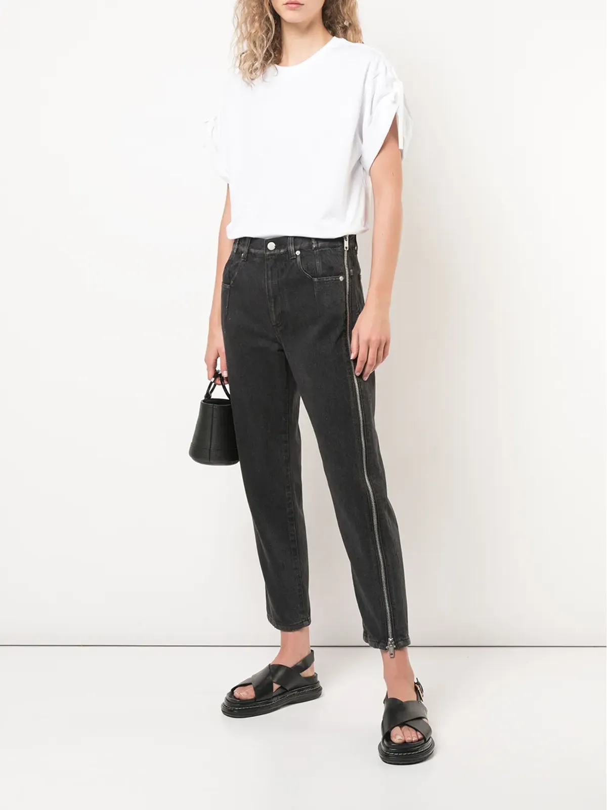 3.1 Phillip Lim ジップディテール クロップドジーンズ - 画像2