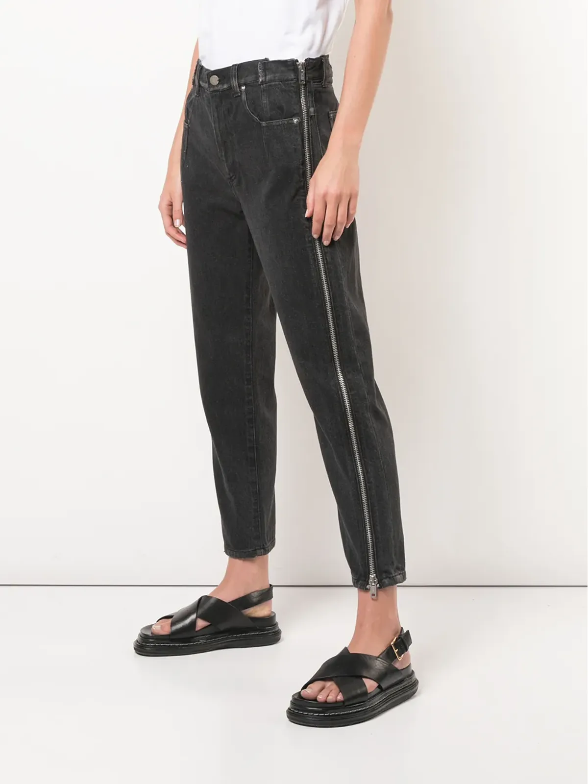 3.1 Phillip Lim ジップディテール クロップドジーンズ - 画像3