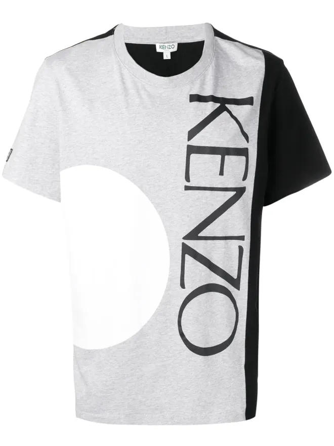 Kenzo Kenzo ロゴ カラーブロック Tシャツ - グレーの商品画像