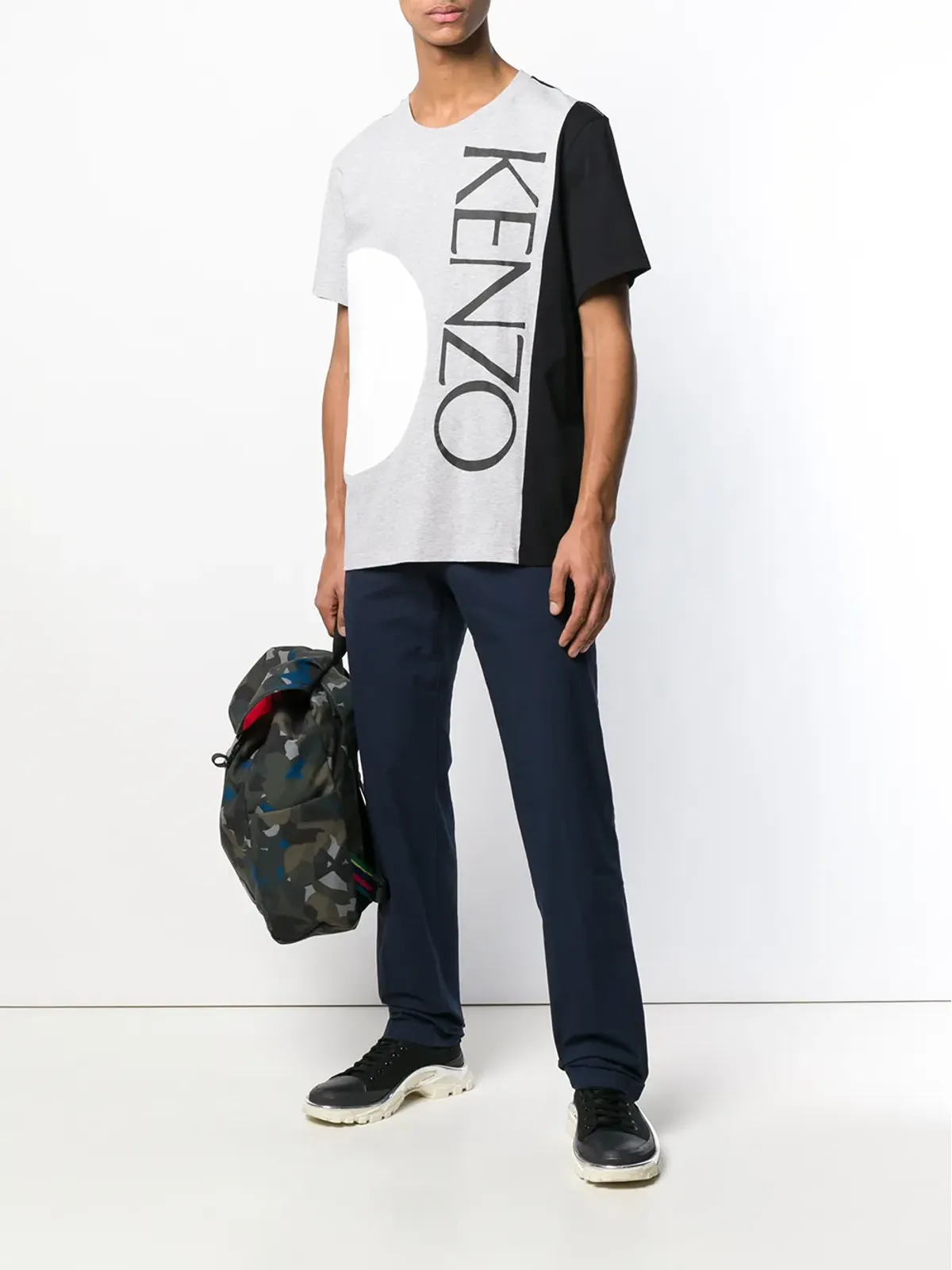 Kenzo ロゴ カラーブロック Tシャツ - グレー - 画像2