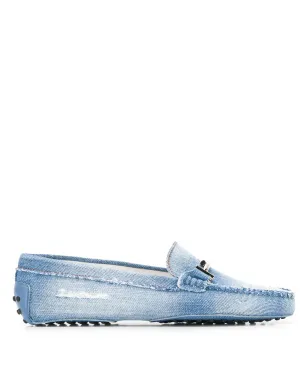 Tod's デニム加工 ローファー - ブルー - サムネイル1