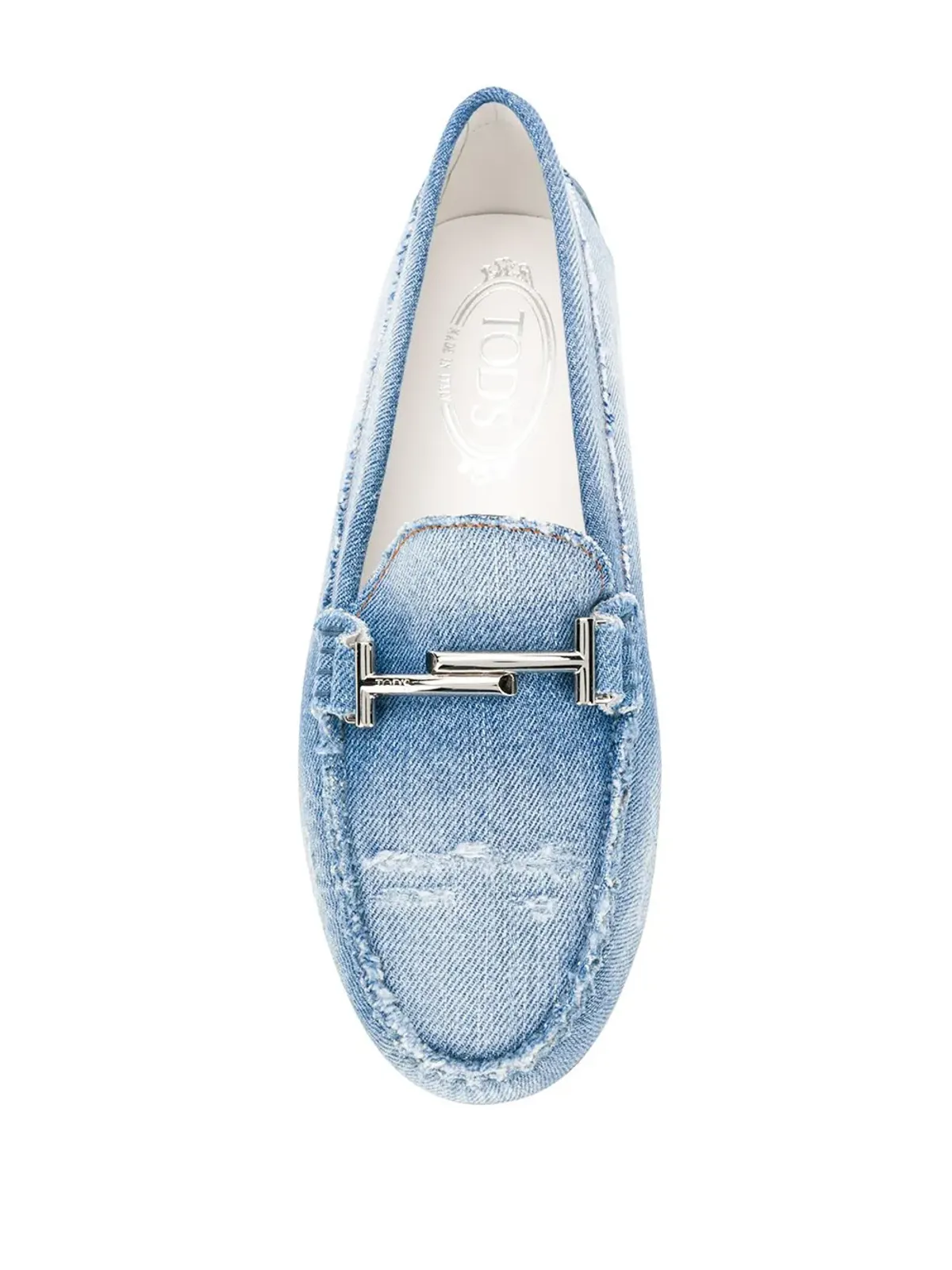 Tod's デニム加工 ローファー - ブルー - 画像4