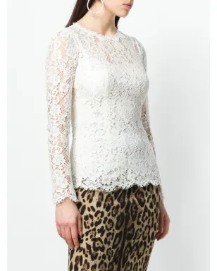 Dolce & Gabbana フローラルレーストップ - サムネイル3