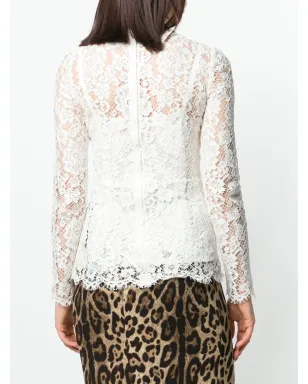 Dolce & Gabbana フローラルレーストップ - サムネイル4