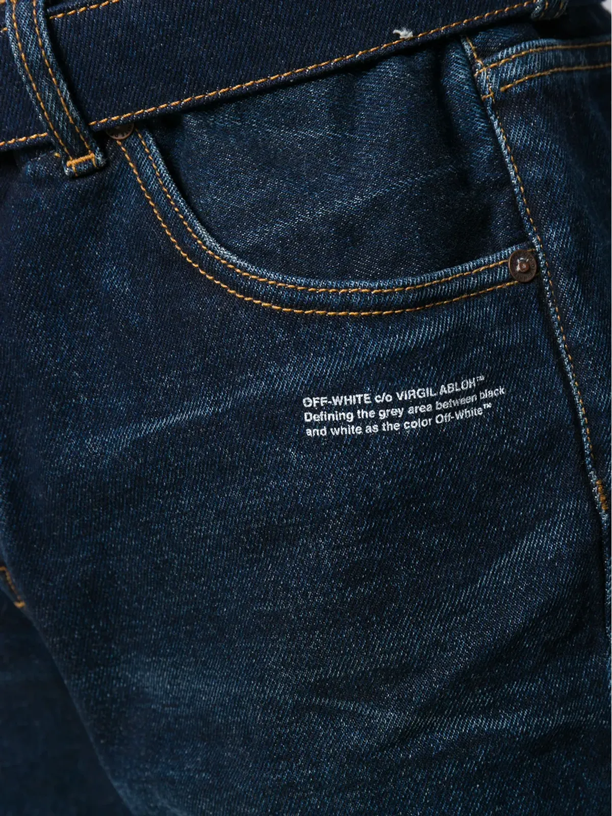 Off-White ベルト付きジーンズ - 画像5