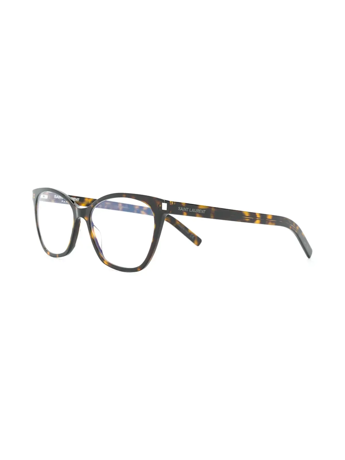 Saint Laurent Eyewear べっ甲調丸型メガネ - 画像2