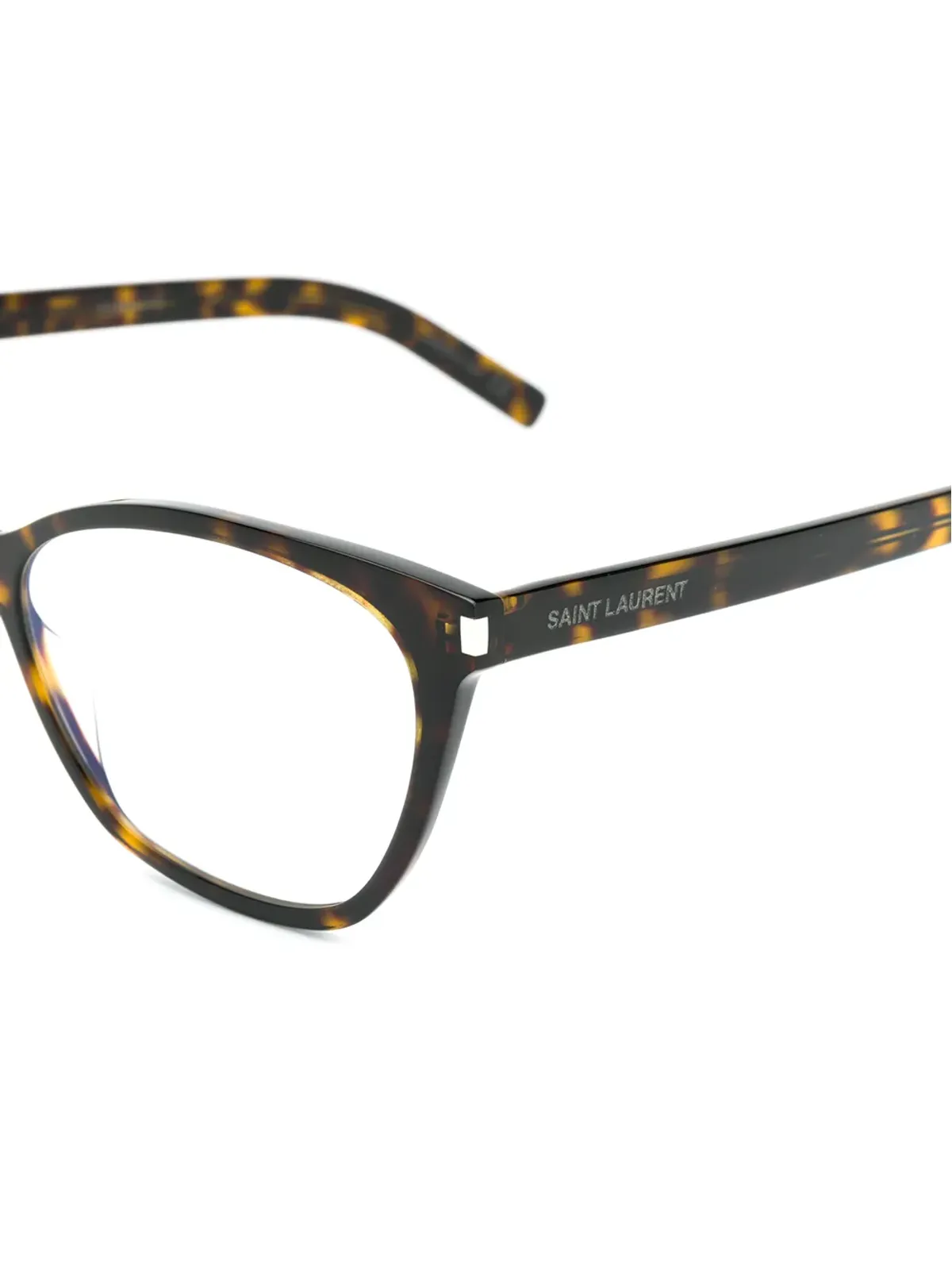Saint Laurent Eyewear べっ甲調丸型メガネ - 画像3