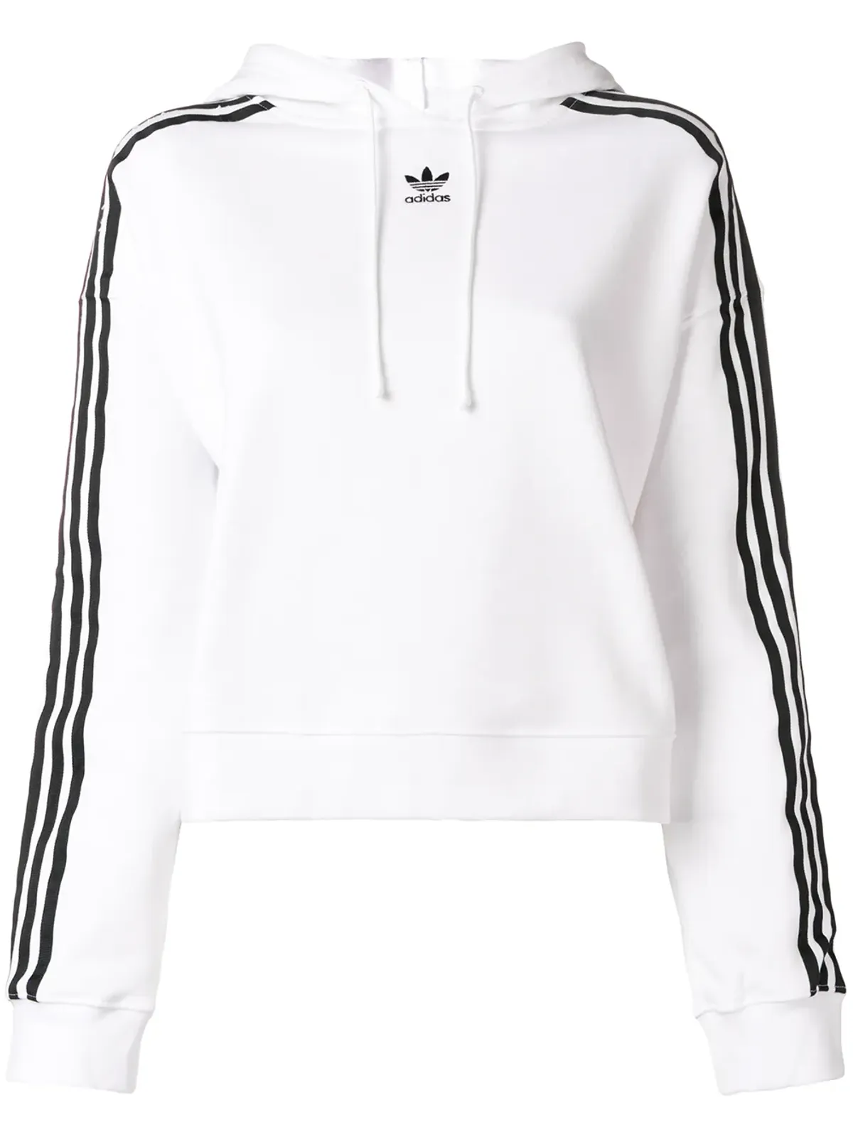 adidas クロップドフーディ - White - 画像1