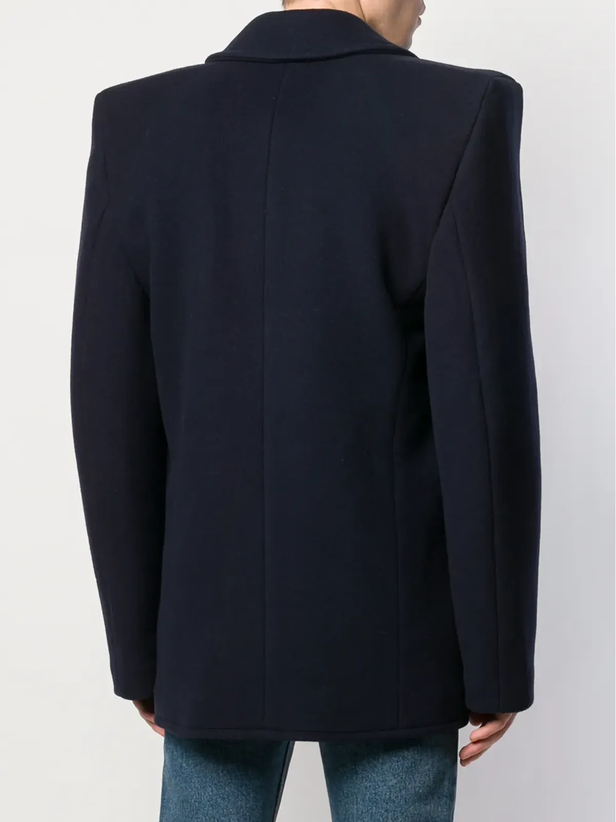 Balenciaga スクエアショルダー・ショートピーコート - 画像4