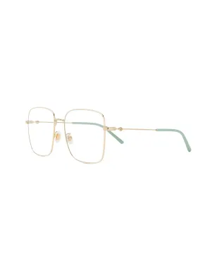 Gucci Eyewear スクエア型メガネ（ゴールド） - サムネイル2
