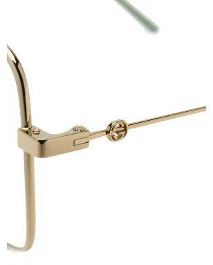 Gucci Eyewear スクエア型メガネ（ゴールド） - サムネイル3