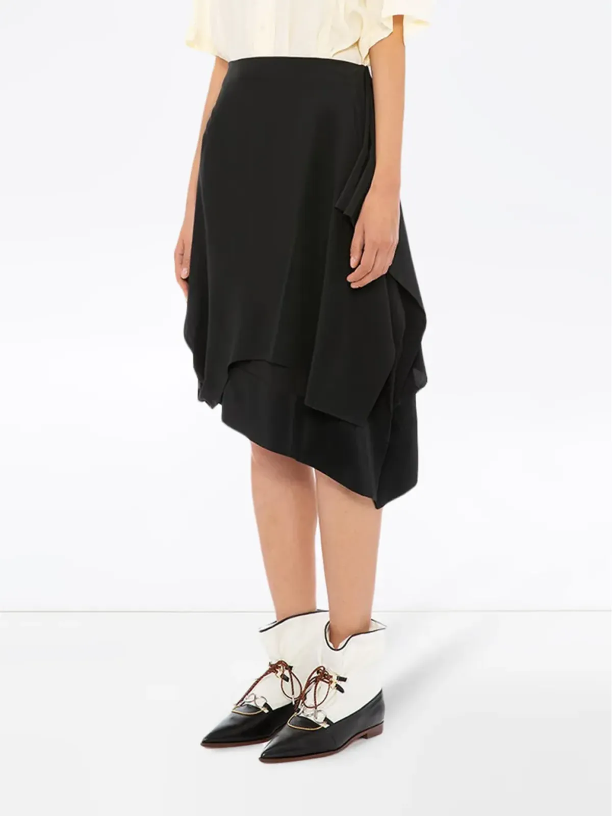 JW Anderson ギャザー入りアシンメトリースカート - 画像3
