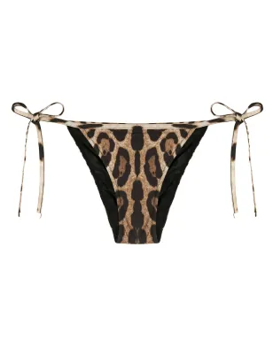 Dolce & Gabbana ヒョウ柄ビキニボトムス - ブラウン - サムネイル1