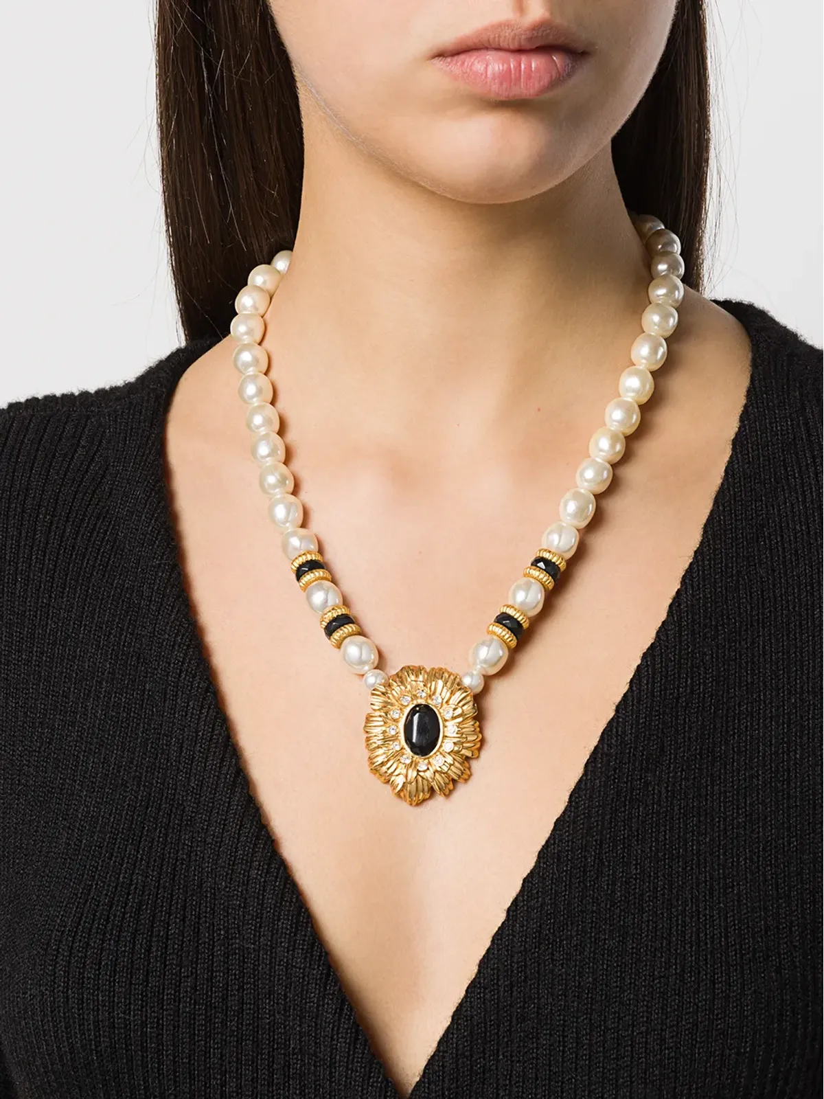 Susan Caplan Vintage 1980年代 Kenneth Jay Lane ネックレス - White - 画像2