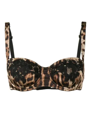 Dolce & Gabbana レオパード柄バルコネットブラ - サムネイル1