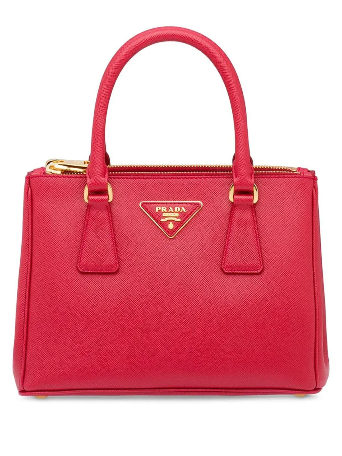 Prada ガレリア レザー トートバッグ レッド - 画像1