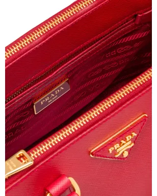 Prada ガレリア レザー トートバッグ レッド - サムネイル5