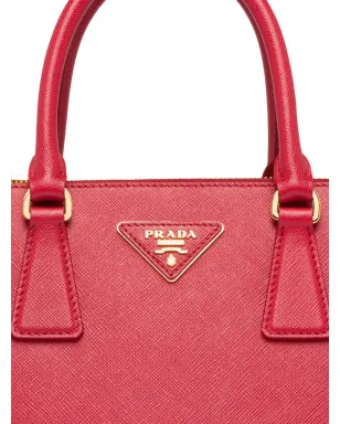 Prada ガレリア レザー トートバッグ レッド - サムネイル4