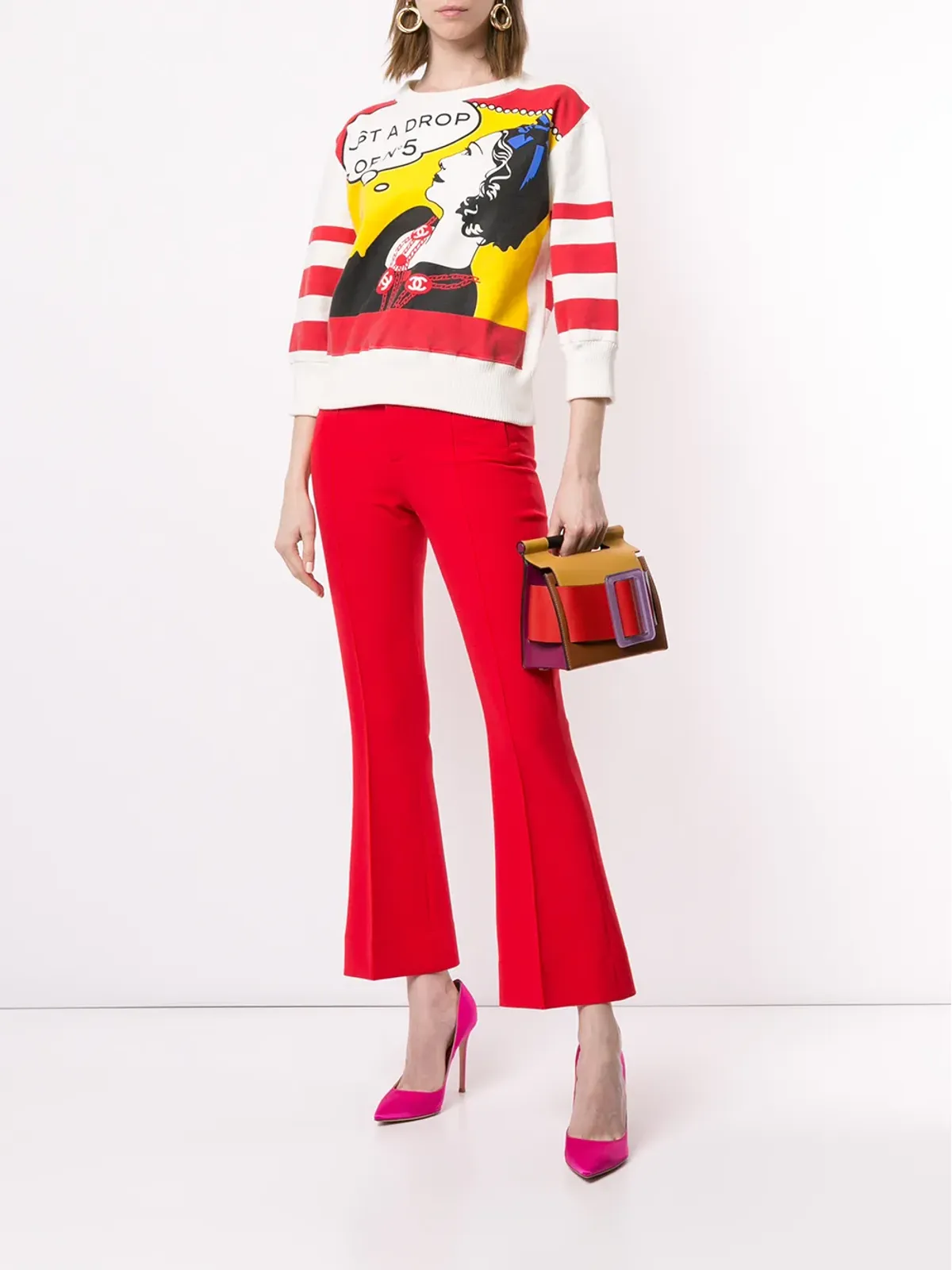 CHANEL ビンテージ グラフィックプリント スウェットシャツ - 画像2