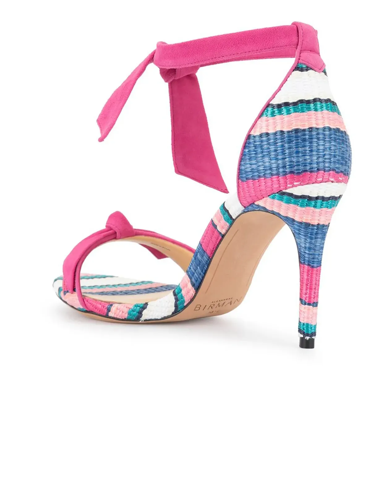 Alexandre Birman ストライプソールサンダル ピンク - 画像3