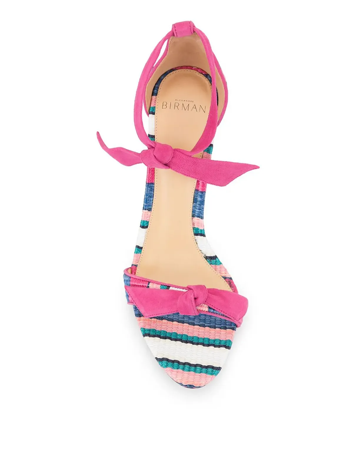 Alexandre Birman ストライプソールサンダル ピンク - 画像4