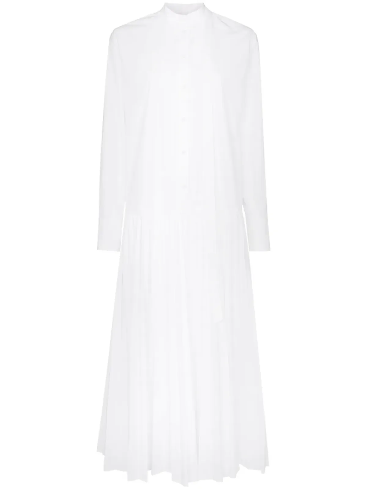 Valentino Garavani プリーツコットン混ポプリンのドレス - 画像1