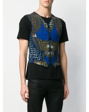 Jean Paul Gaultier Pre-Owned 1996 trompe l'oeil sheer waistcoat - Blue - サムネイル3